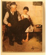 Vintage Norman Rockwell Litho Old man and a woman Box1 - £10.16 GBP