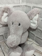 Walmart Spark Create Imagine elephant plush baby rattle gray white crink... - $6.17