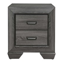 Gray Wooden Nightstand: 2 Drawers, Rustic Design - $256.99