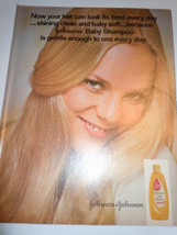 Vtg Johnson &amp; Johnson Baby Shampoo No More Tears Print Magazine Advertis... - £3.93 GBP
