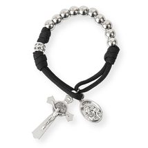 Nazareth Store Strong Military One Decade Paracord Rosary Silver Beads P... - $12.90