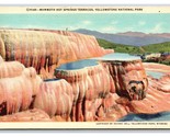 Mammoth Hot Springs Yellowstone National Park WY UNP Haynes Linen Postca... - £2.33 GBP