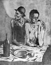 Le repas frugal Etching by Picasso. Life Art Repro Giclee - £6.86 GBP+