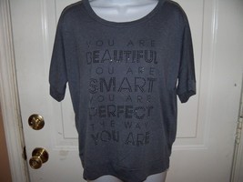 Forever 21 Gray You Are Beautiful You Are Smart  ...... Shirt Size Medium EUC - £14.55 GBP