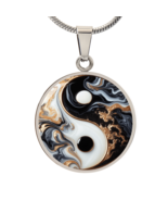 Luxury Yin Yang Circle Necklace – Modern Minimalist Pendant for Her | De... - $1,024.26 MXN+