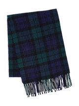 Polo Ralph Lauren Original Label Cashmere Tartan Plaid Scarf Green Multi... - $92.51 CAD