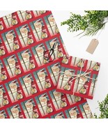 Old World Santa Christmas Wrapping Paper Roll 24&quot;x36&quot;  - £14.25 GBP