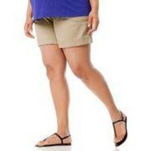 Maternity Shorts Oh Baby Motherhood Secret Fit Belly Twill Cuffed Khaki $40-sz S - £12.66 GBP