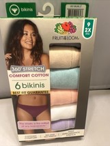 Fruit of the Loom Women Bikinis Underwear Comfort Cotton Panties 360 Str... - £10.13 GBP
