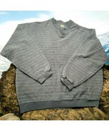 Vtg Tommy Bahama Cotton Pullover Sweatshirt Mens M Grey Black Tan Split ... - $407.06 MXN