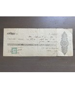 Vintage Payment Bank Check Palestine 1932 - $15.38 CAD