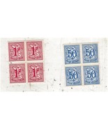 BELGIUM Stamp - 1F Postage Stamp &amp; Belgique Belgie 50c Postage Stamp 1951 - $4.85