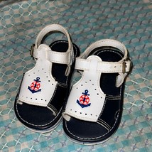 Vintage nautical, themed sandals, size 2 infant - £11.14 GBP