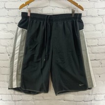 Nike Athletic Shorts Mens Sz XL Black Gray Stretch Basketball - $17.82