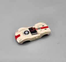 Aurora AFX McLaren Elva HO Slot Car Body/Shell Only Vtg White w Red Stripe - £30.29 GBP