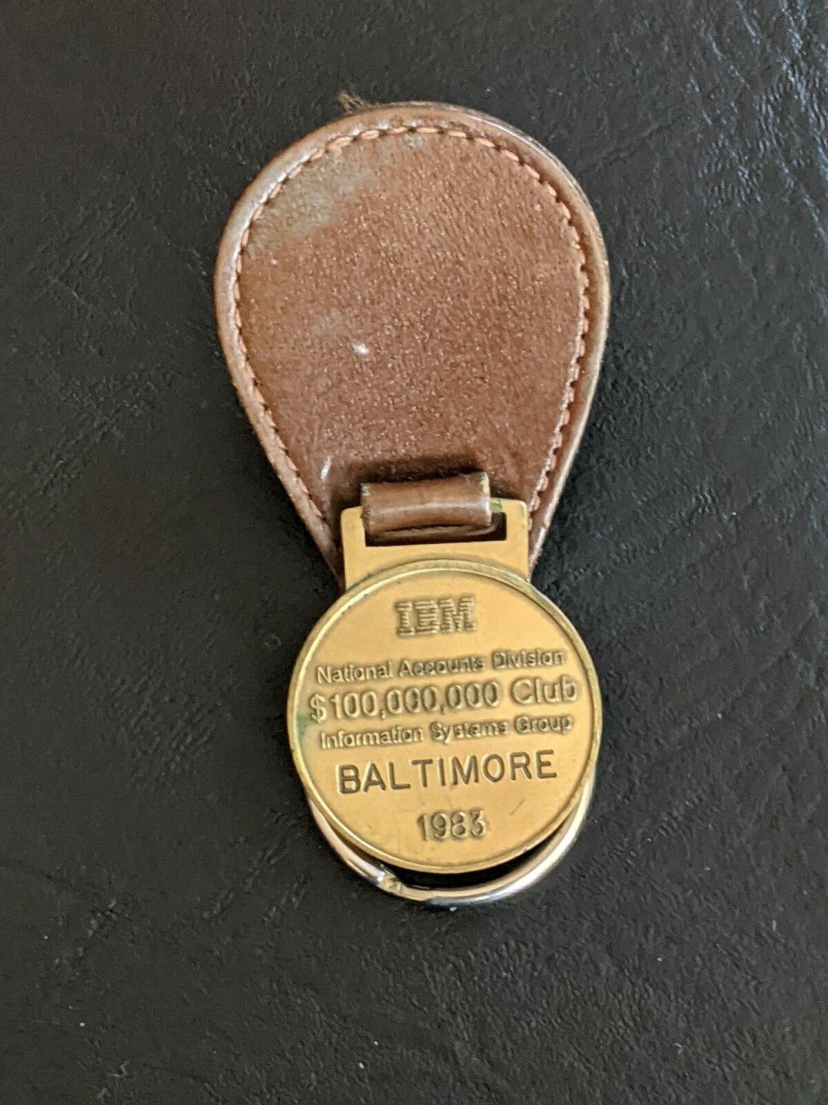 1983 IBM National Accounts Club Baltimore Médaillon Clé Chaîne Item image 3