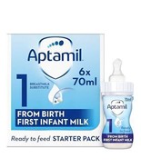 Aptamil 1 First Baby Milk Formula Starter Pack Ready to Use Birth+ 6x70m... - $79.35 CAD