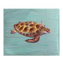 Betsy Drake Green Sea Turtle Fleece Throw - £55.38 GBP