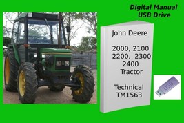 John Deere 2000  2100  2200  2300  2400 Tractor Technical Manual TM1563 - £14.88 GBP+