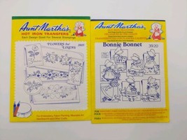 Aunt Martha&#39;s* Hot Iron Embroidery Transfers Flowers for Linens &amp; Bonnie... - $14.78