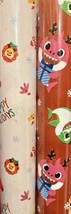 2 Rolls Pinkfong BABY SHARK CHRISTMAS GIFT WRAP WRAPPING PAPER  100 sq f... - $8.00