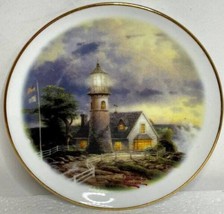 2003 Thomas Kinkade Plate - A Light In The Storm - Lighthouse - £8.66 GBP