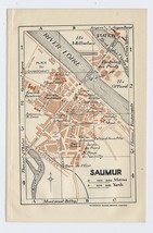 1926 Original Vintage City Map Of Saumur / MAINE-ET-LOIRE / France - $27.31