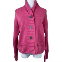 Fabiana Filippe Pink 3 Button Knit Cardigan Sz M Wool Silk Cashmere Blen... - £78.34 GBP