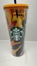 Starbucks 2022 Orange Summer Aqua Terra 24oz Venti Tumbler Cold Cup (NEW) - £18.16 GBP