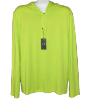 Armani Exchange Light Green Logo Cotton Men&#39;s Hoody Shirt Size XL - $73.57