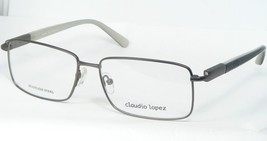 Claudio Lopez CLA4933 3 SILVER-GREY /BLACK Eyeglasses Glassesframe 57-15-140mm - $67.42