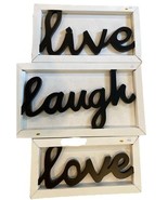 Kirkland Wooden Cursive Word Wall Hangings - Live, Laugh, Love Black NEW - $39.08 CAD