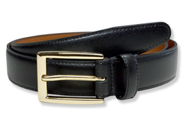 Brooks Brothers Black Gold-tone Made in USA Genuine Leather Belt Rect 38W BB-318 - £39.79 GBP