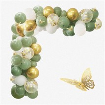 Sage Oasis Balloon Garland Kit: 112pcs of Olive &amp; Sage Green Balloons with Gold - $38.60