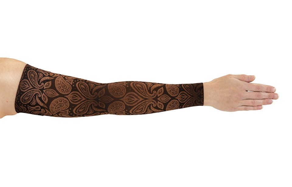 CASBAH MOCHA Compression Sleeve by LYMPHEDIVAS, Gauntlet Option ANY SZ &amp;... - $92.00+