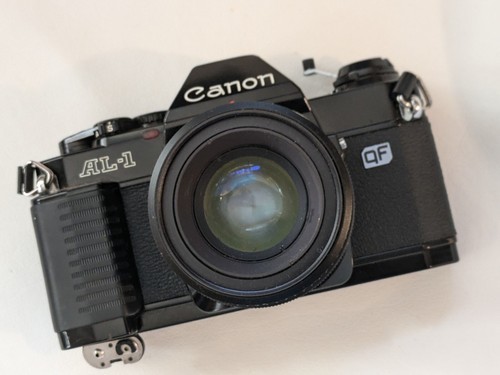Canon A-1 SLR 35mm Manueller Fokus Kameragehäuse Schwarz Linse Teile Oder Repair Item image 2