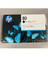Genuine OEM HP #80 C4871A Black Ink Cartridge 350ml Designjet 1000 - Exp... - $241.38 MXN