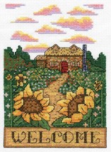 DIY Design Works Welcome Sunflowers Farmhouse Counted Cross Stitch Kit 3451 - $17.95