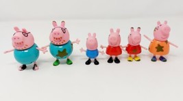 Peppa Pig Figure Lot (6) Daddy Mommy George Muddy Toy Cartoon Action Children - £9.01 GBP