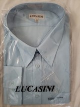 Brand New Lucasini Light Blue Men&#39;s Long Sleeve Shirt - £10.63 GBP