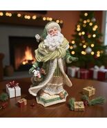 FITZ &amp; FLOYD Gregorian Santa Claus Figurine Holiday Musical White Christ... - $69.45 CAD