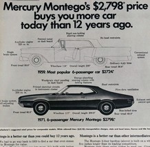 1970 Ford Mercury 1971 Montego 6 Passenger Advertisement Automobilia DWII17 - $12.00