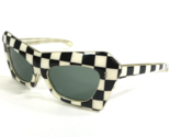 Vintage Petite Cat Eye Sunglasses White Black Checkered Chessboard 60s 70s - $560.61