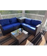 Outdoor PE Wicker Furniture Set 4 Piece Patio Set - £346.55 GBP