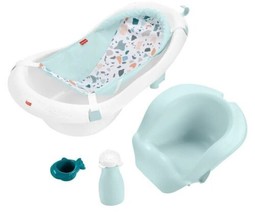Fisher-Price 4-In-1 Sling &#39;N Seat Bath Tub, Pacific Pebble - £30.11 GBP