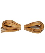 Khaki color flat waxed Laces 48&quot; long x 1/4&quot; for 5 eyelets boots &amp; shoes... - $29.11