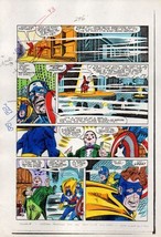 Original 1980&#39;s Marvel Comics Captain America 296 page 11 color guide art: 1984 - £37.66 GBP