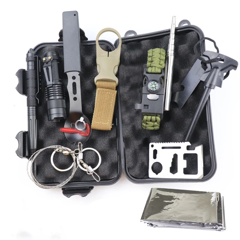 Survival Kit Set Camping Travel Multifunction Equipment First Aid SOS Wi... - £23.97 GBP+