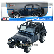Maisto Special Edition 1:18 Scale Die Cast Suv - Dark Blue Jeep Wrangler Rubicon - £43.06 GBP
