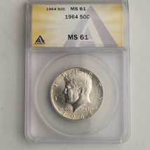1964 Silver Kennedy Half Dollar MS61 - $34.07